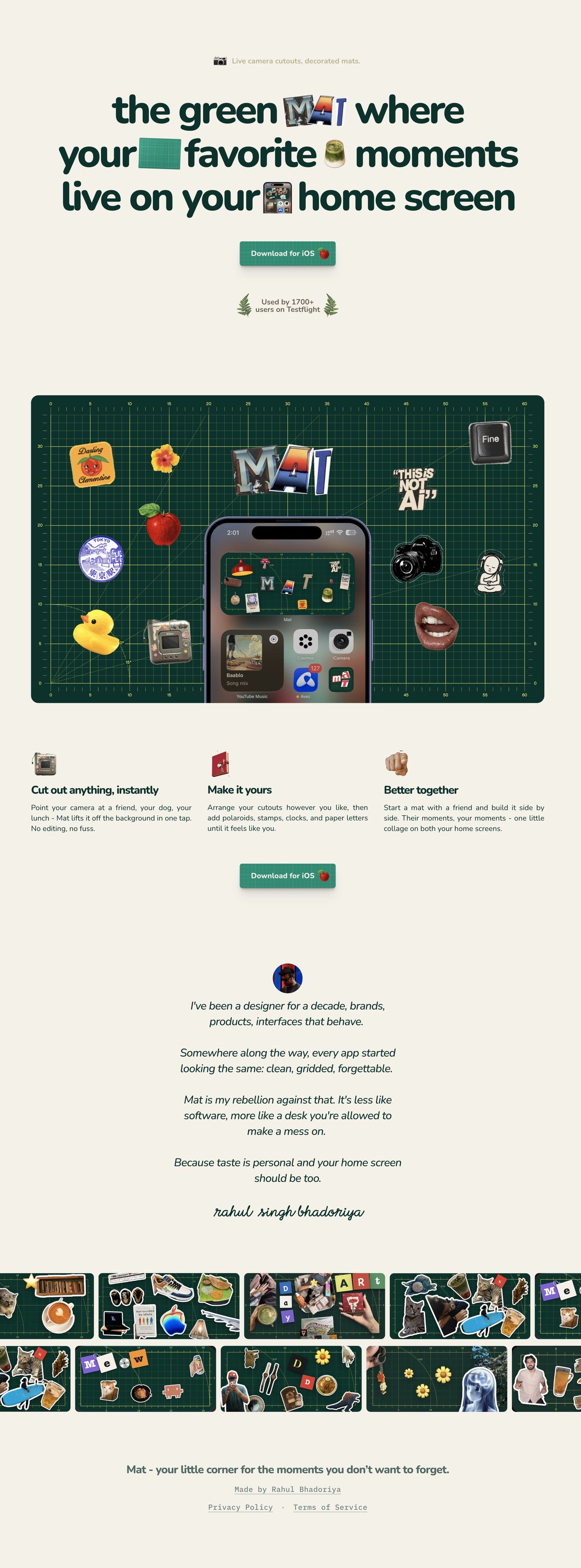 Mat Website Screenshot