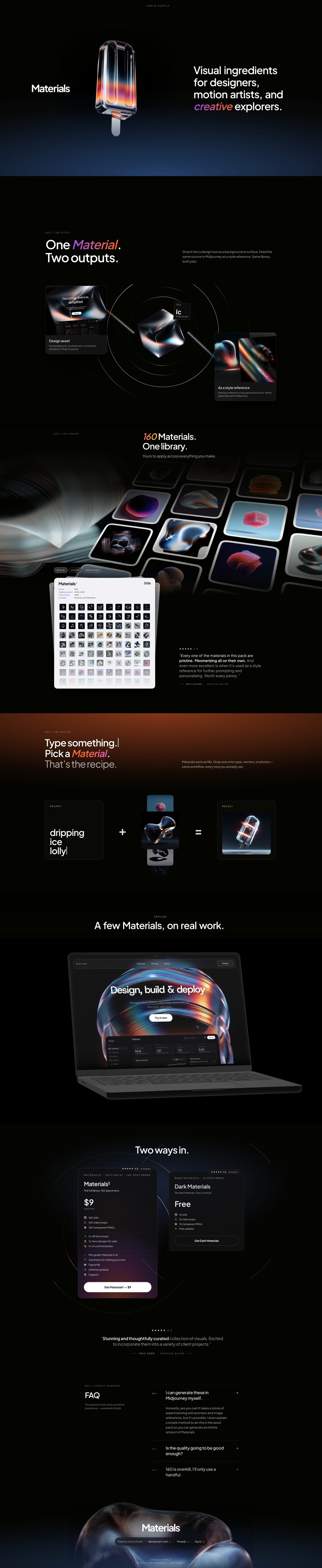 Materials¹ Website Screenshot