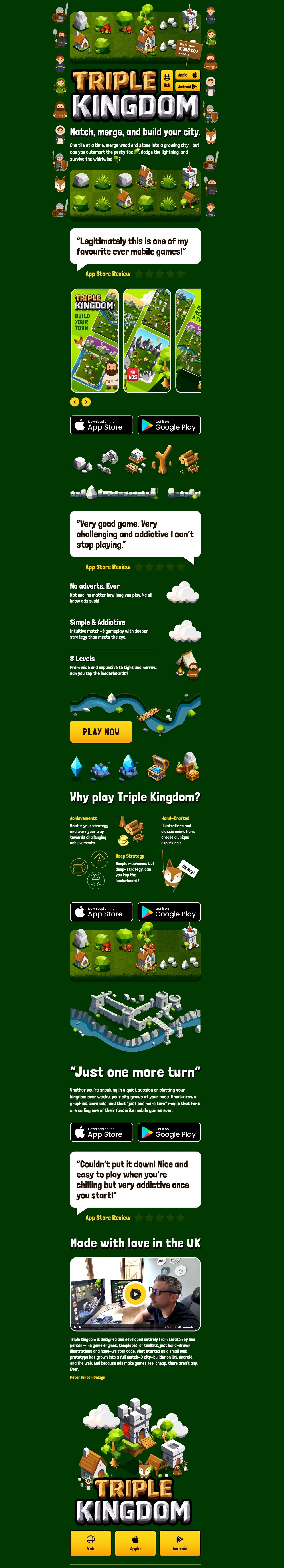 Triple Kingdom Website Screenshot