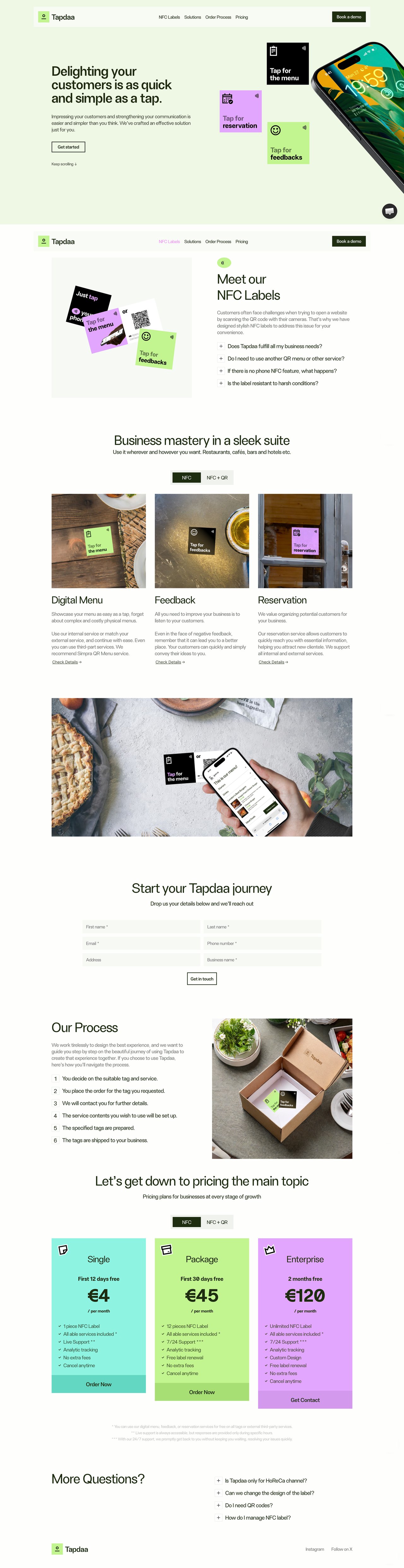 Tapdaa Website Screenshot