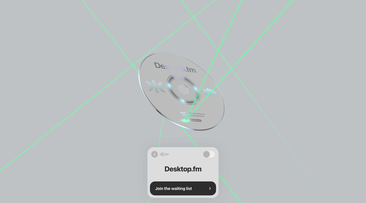 Desktop.fm Website Screenshot