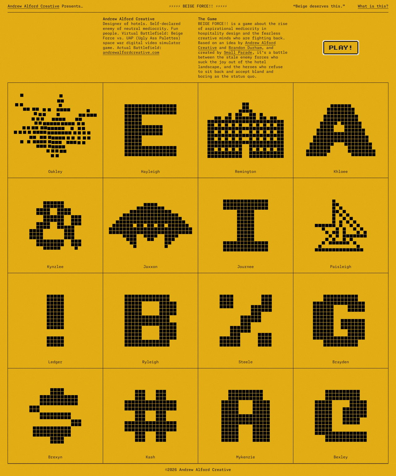 BEIGE FORCE Website Screenshot