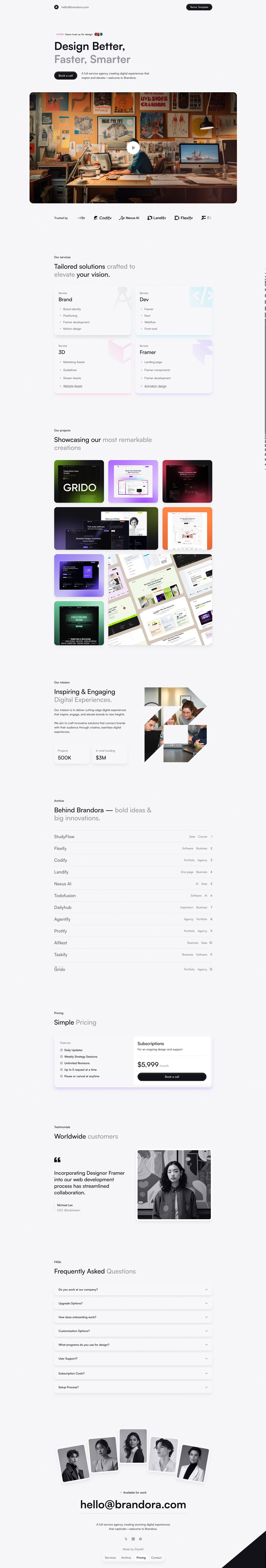 Brandora Template Website Screenshot