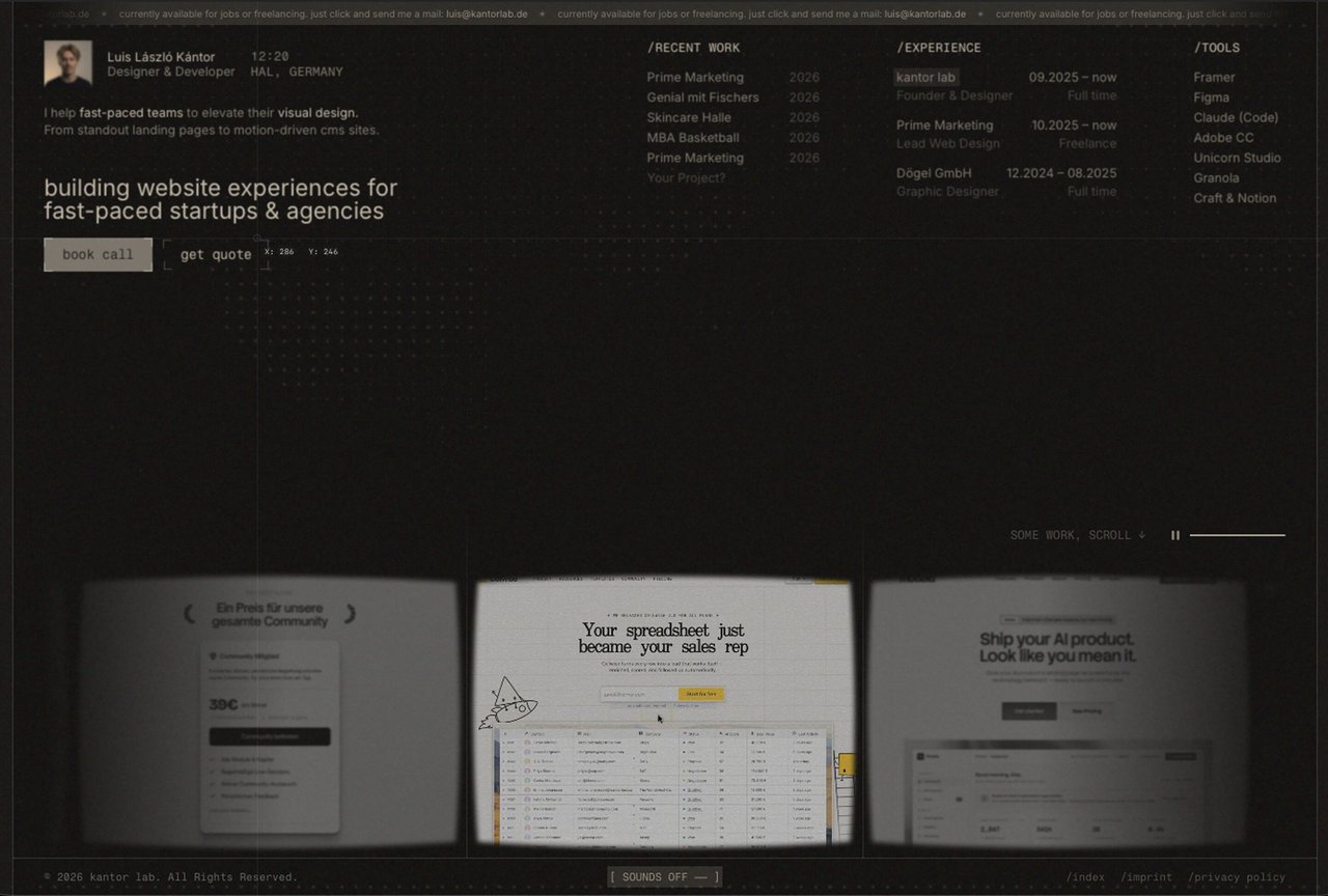 luis kantor Website Screenshot