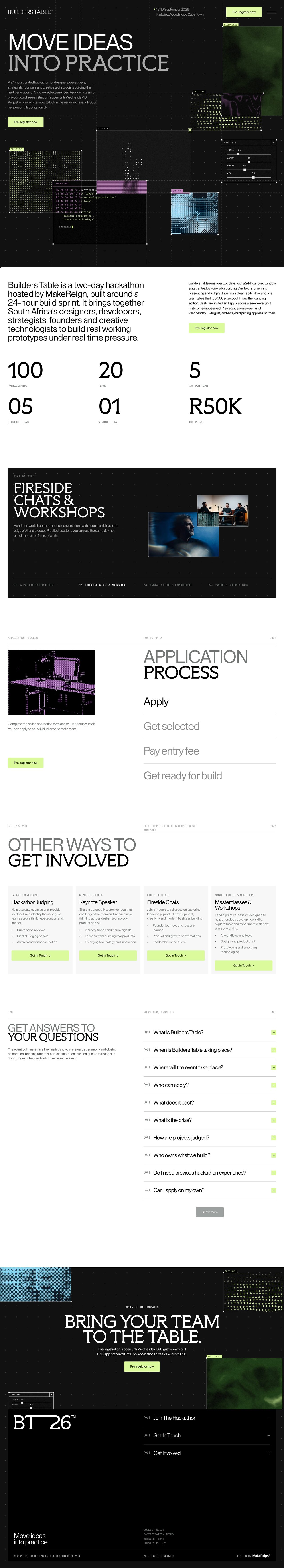 Builders Table Website Screenshot
