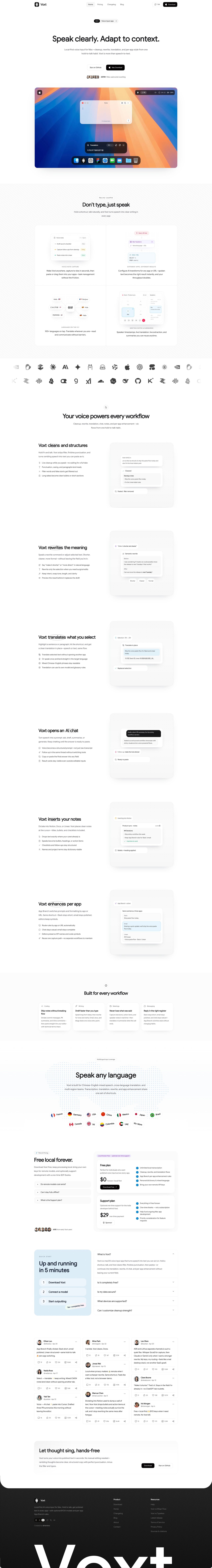 Voxt Website Screenshot
