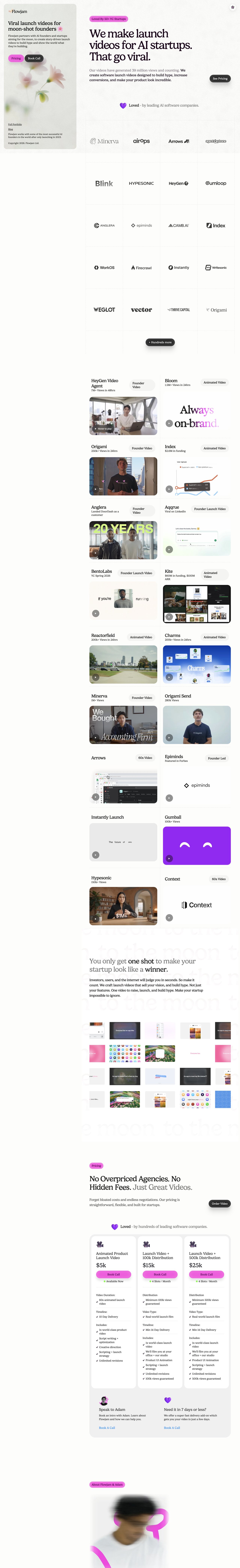 Flowjam Website Screenshot