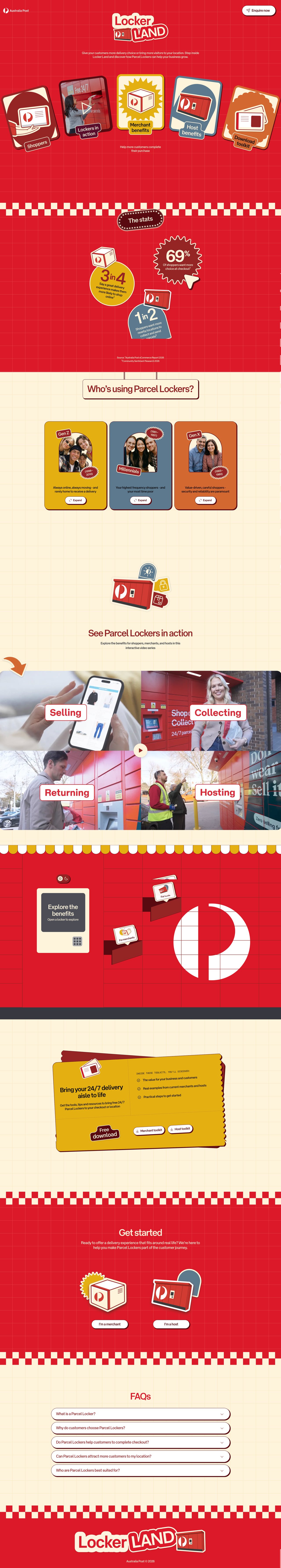 Locker Land Website Screenshot