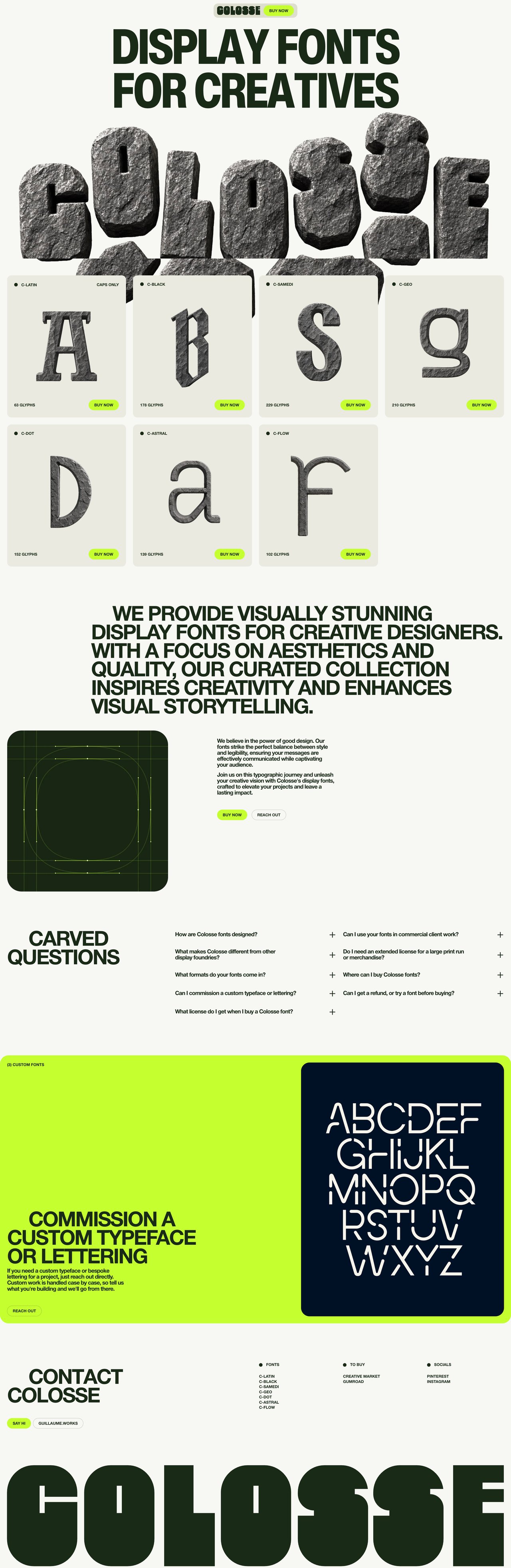 Colosse Foundry Website Screenshot