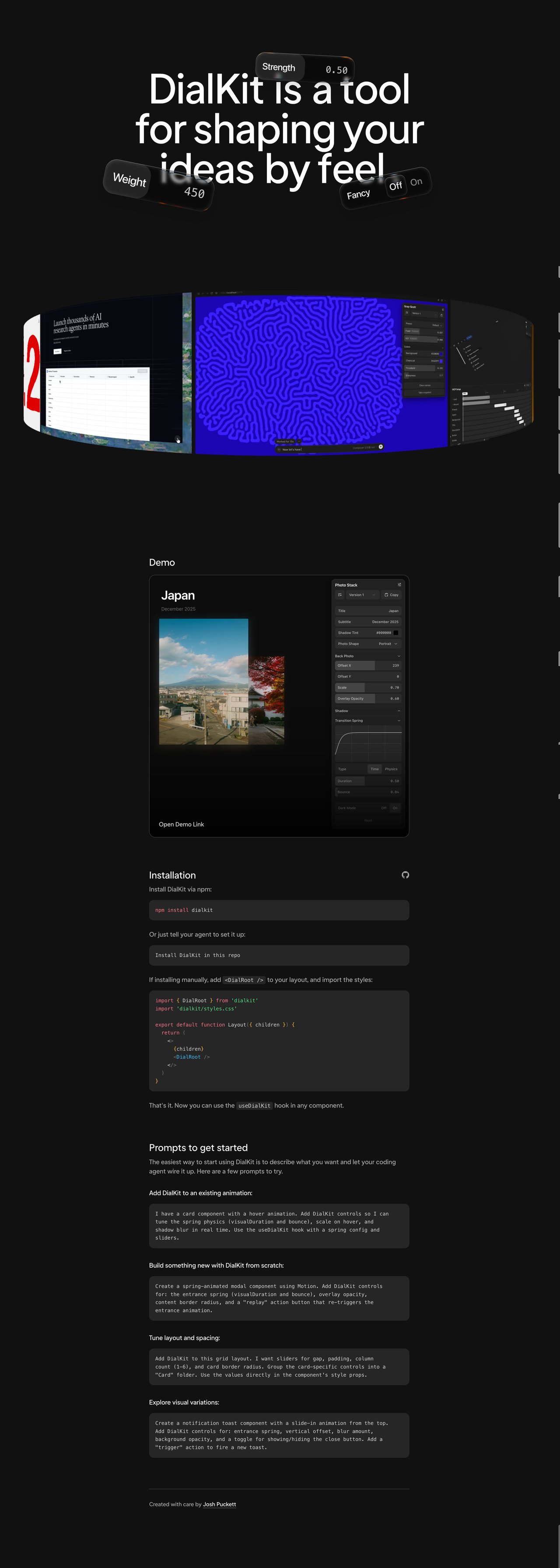 DialKit Website Screenshot