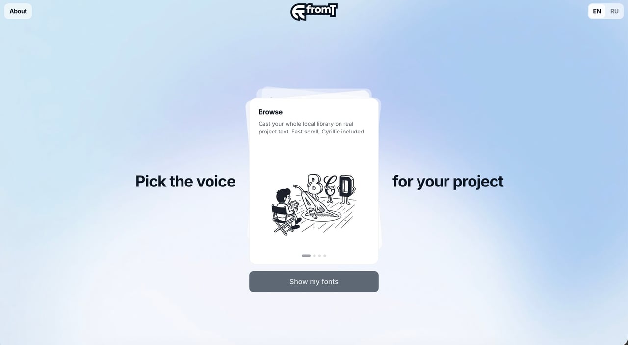 fromT Website Screenshot