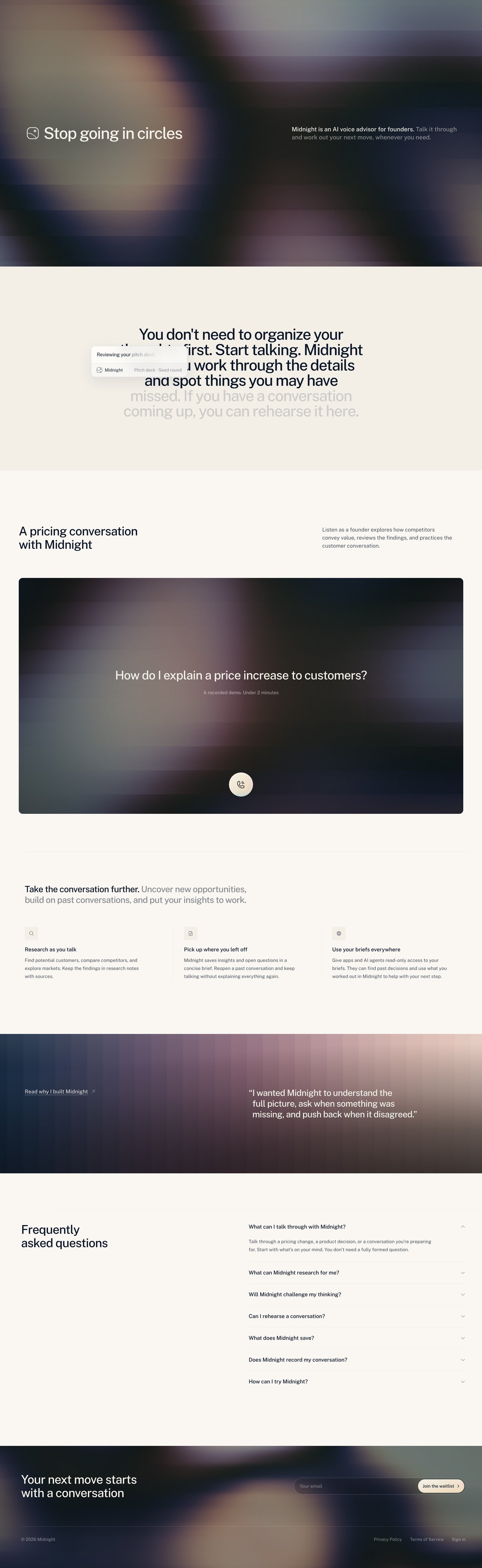 Midnight Website Screenshot