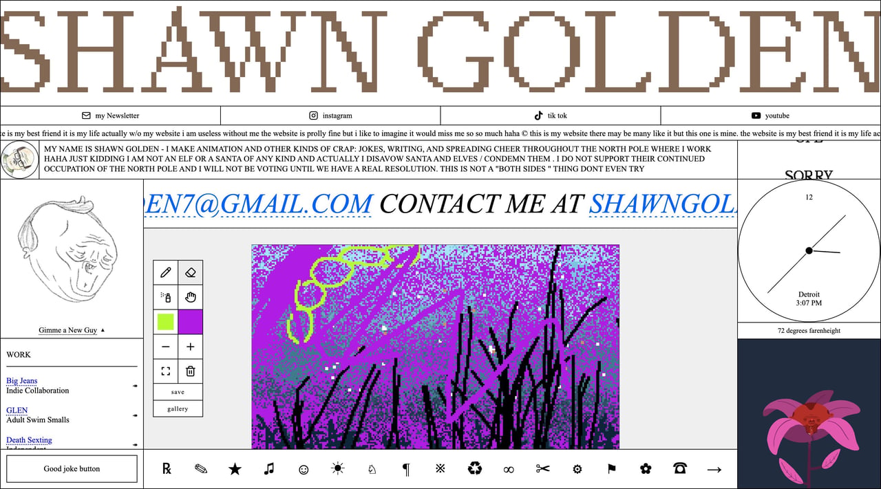 Shawn Golden Website Screenshot