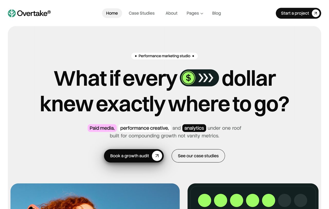 Overtake Website Screenshot