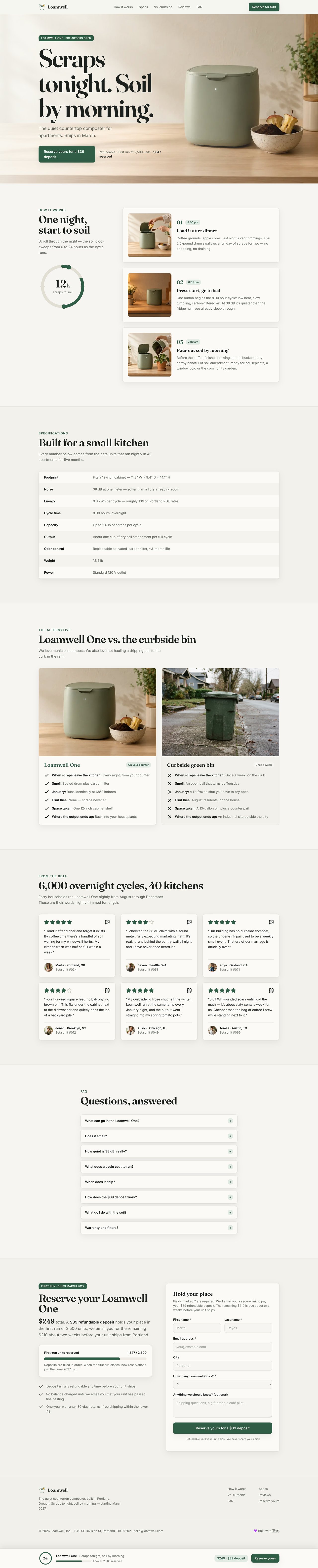 Loamwell Website Screenshot