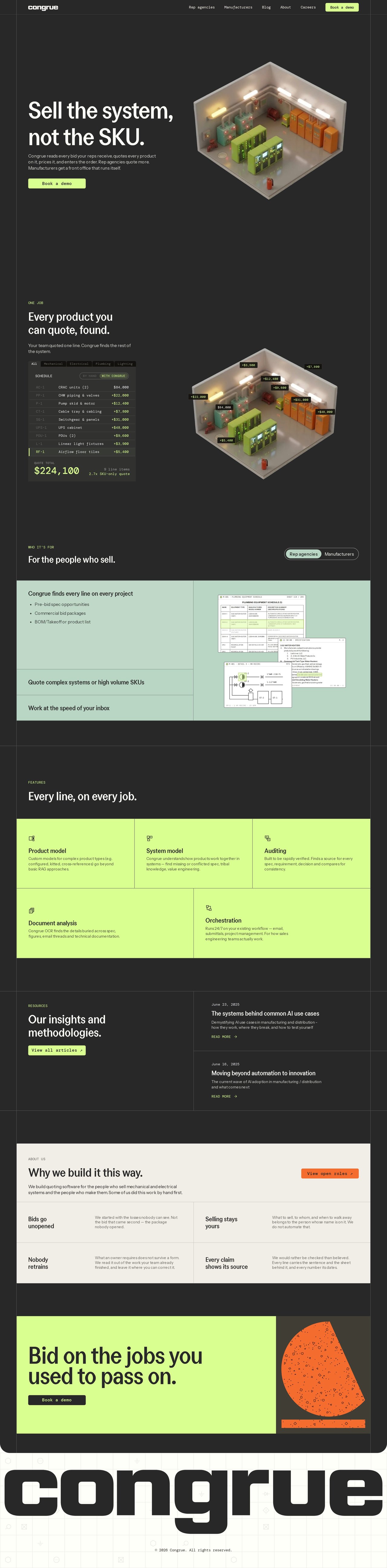 Congrue Website Screenshot