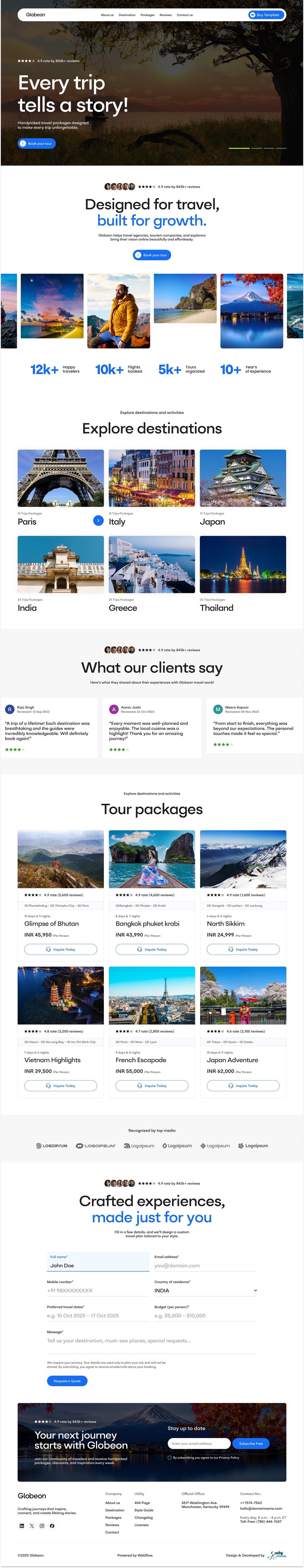 Globeon Website Screenshot