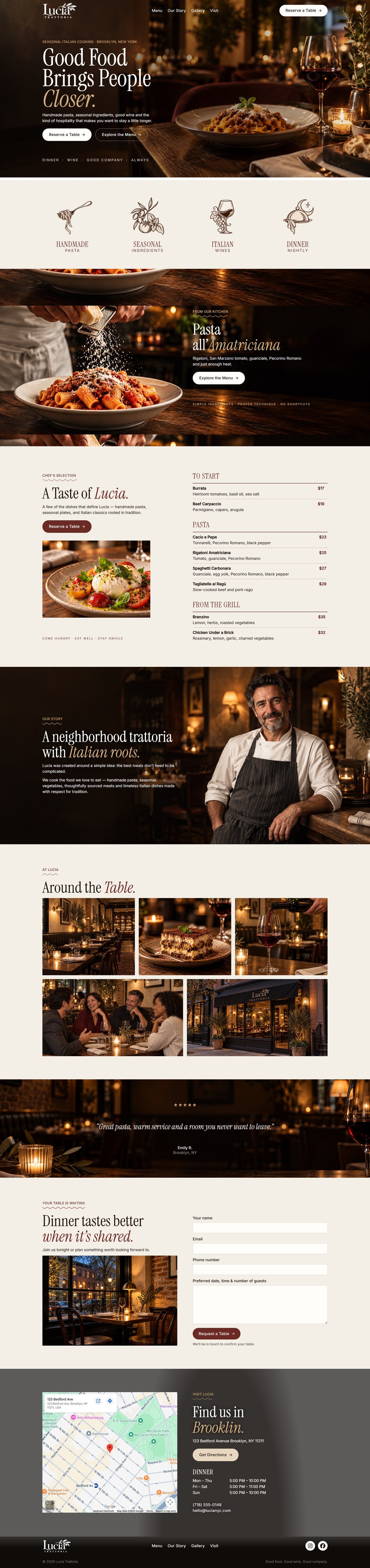 Restaurant Website Website Screenshot