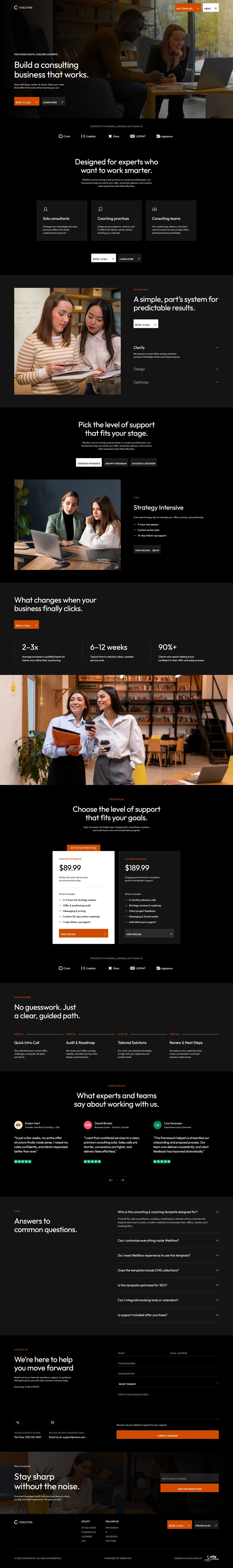 Executra Website Screenshot
