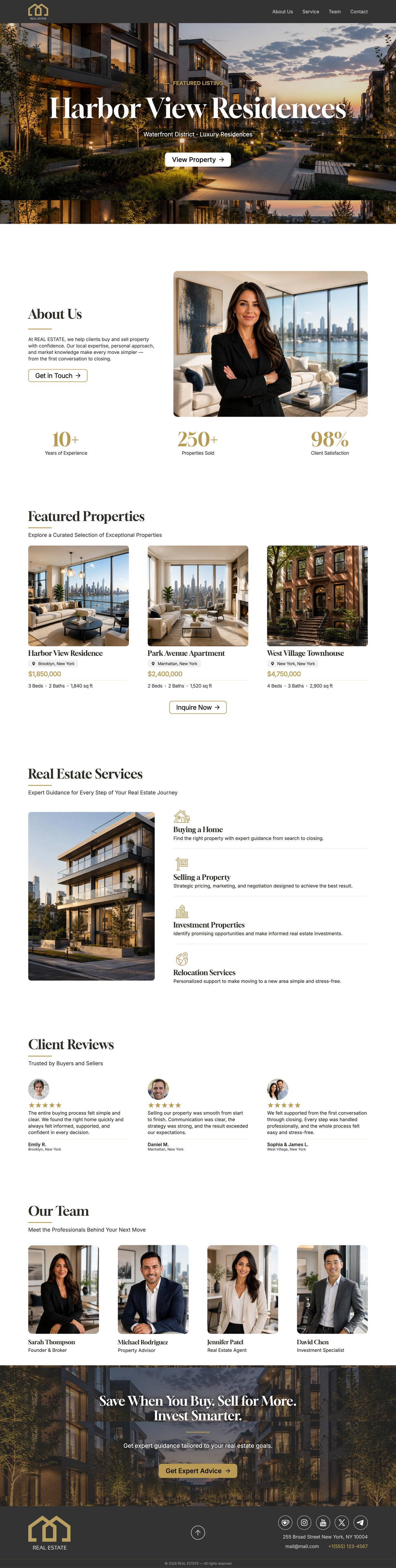 Real Estate Website Screenshot