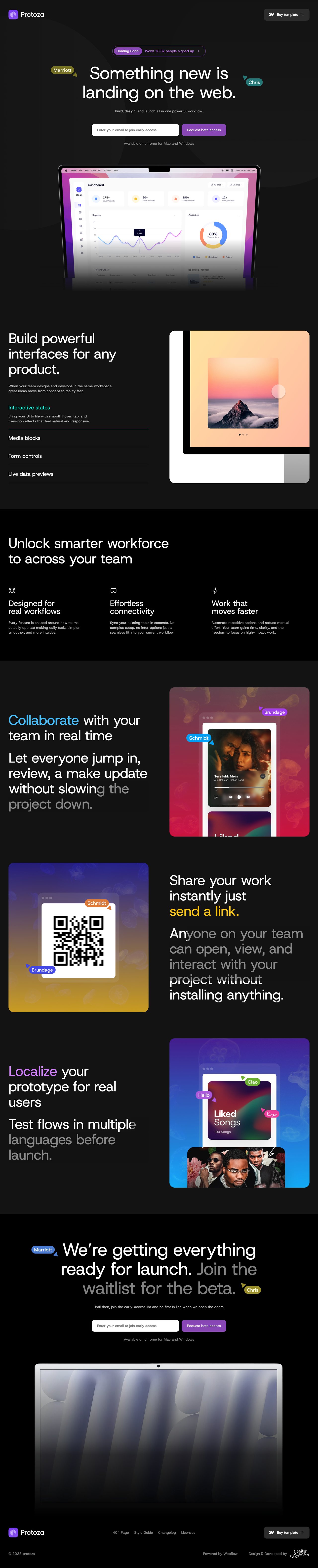 Protoza Website Screenshot