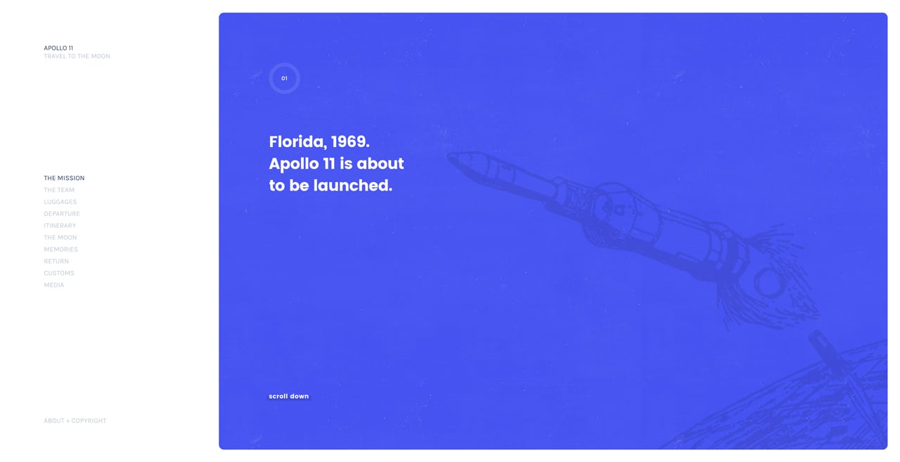 Apollo 11 Website Screenshot