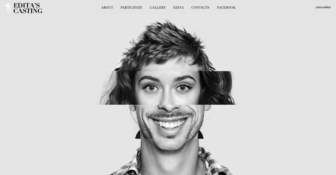 Edita’s Casting Website Screenshot