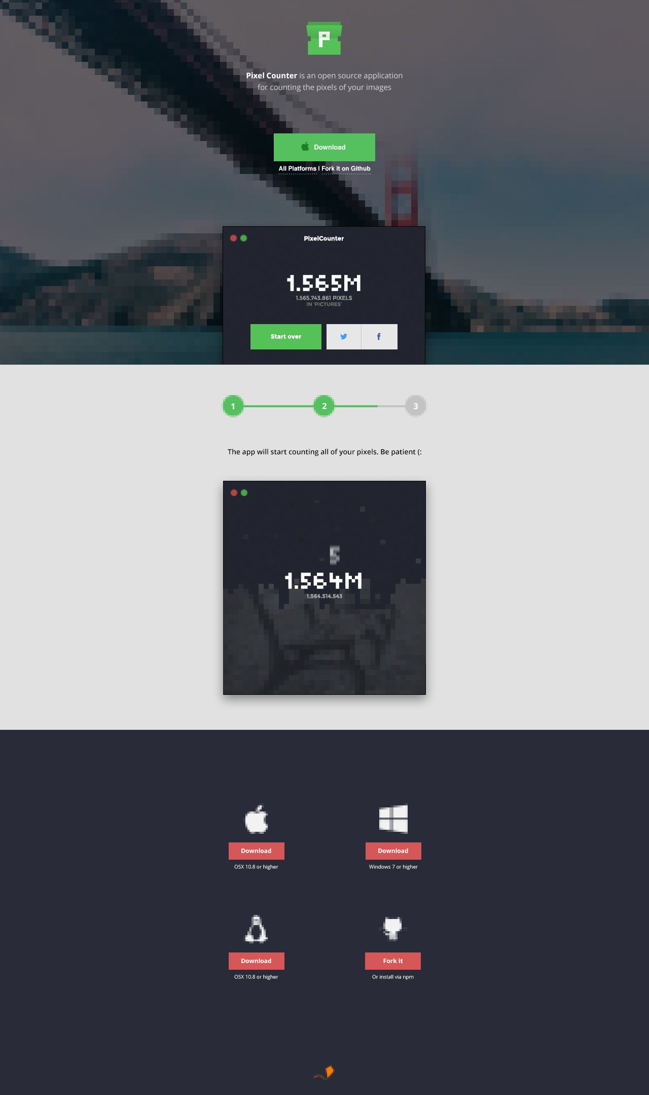 Pixel Counter Website Screenshot