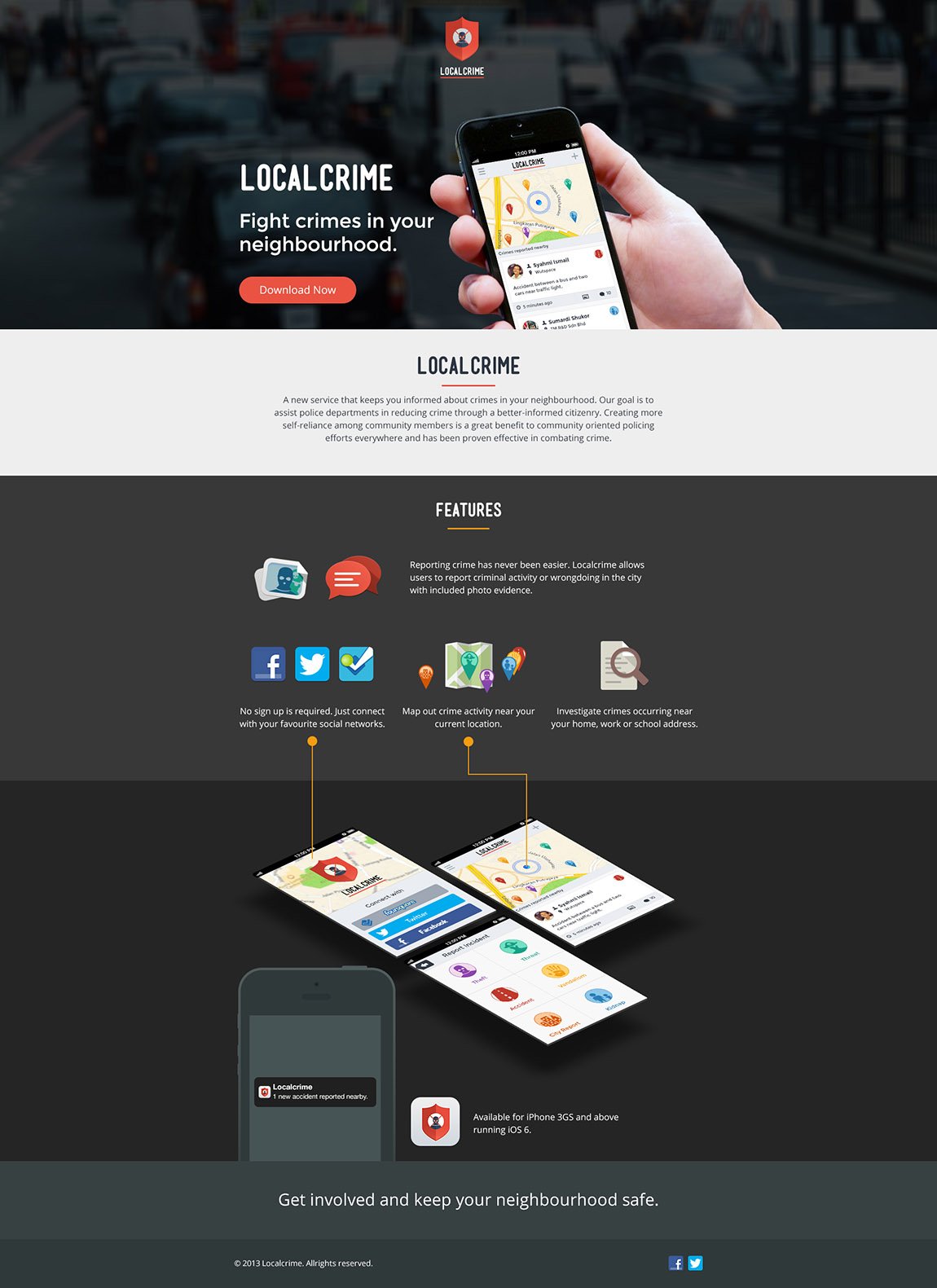 Localcrime Website Screenshot