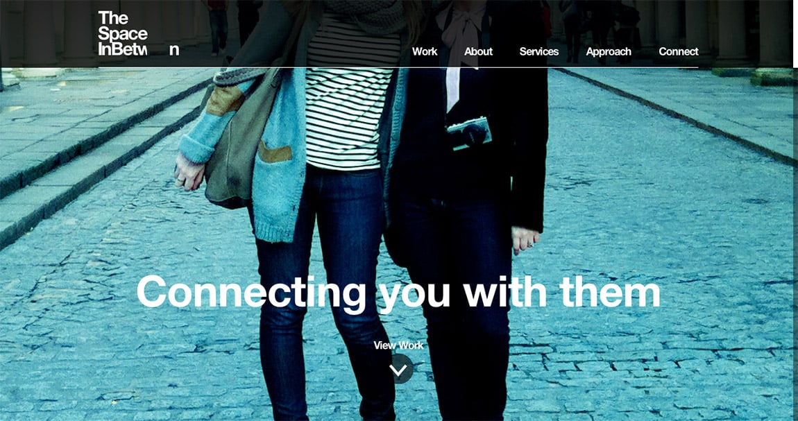 The Space InBetween Website Screenshot