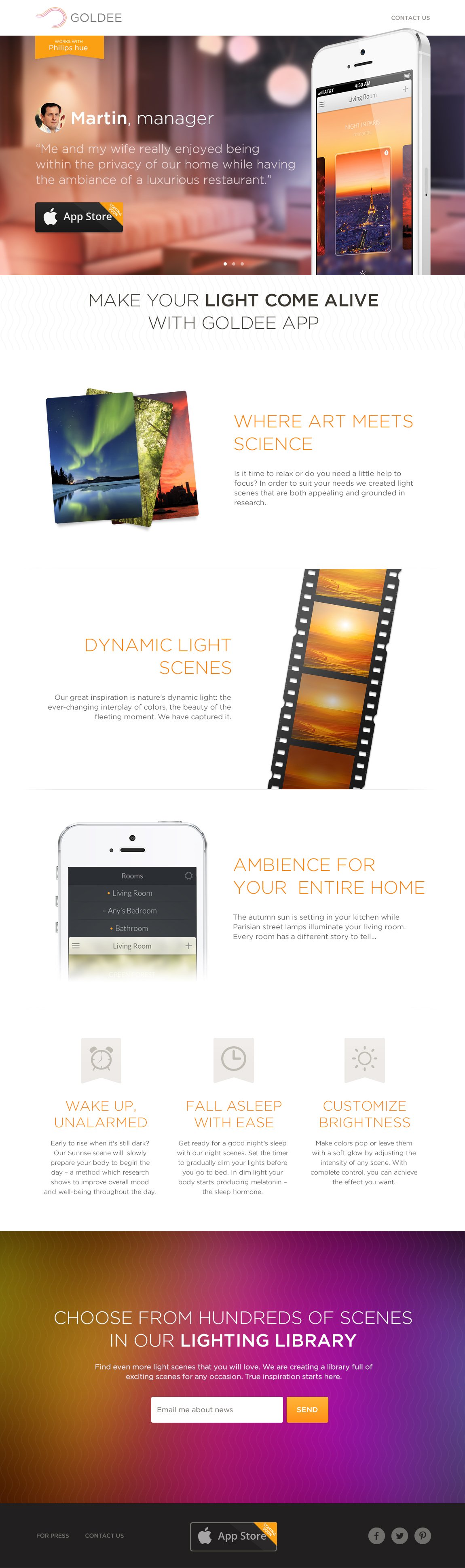 Goldee App for hue Website Screenshot