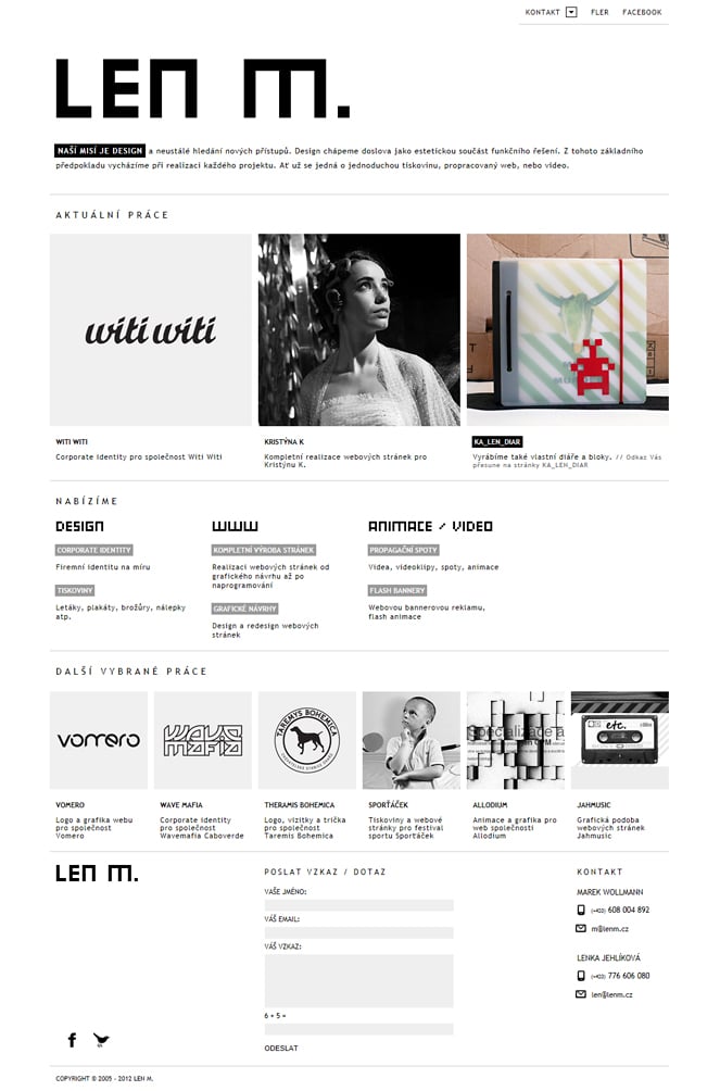 LEN M. Website Screenshot