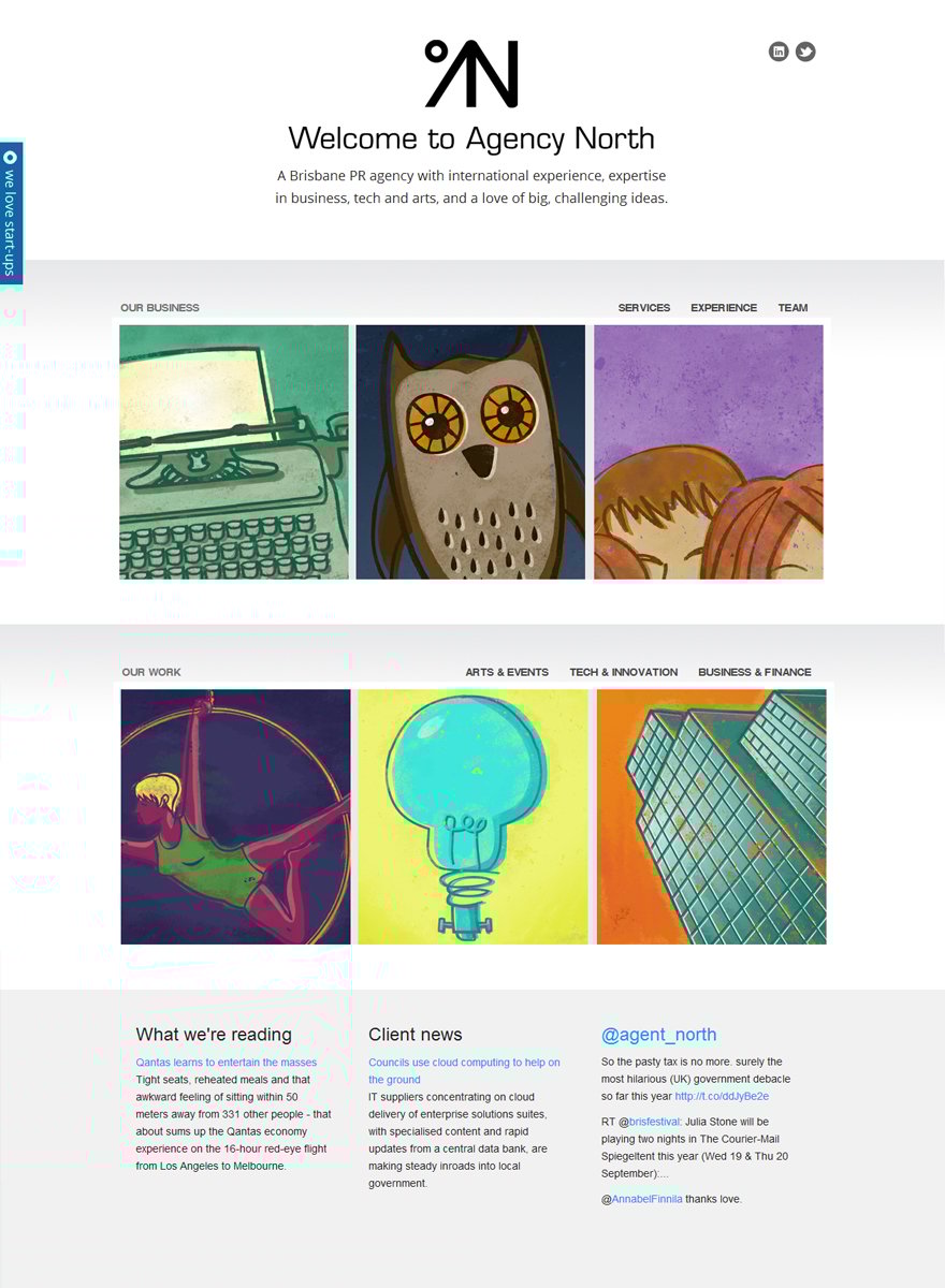 Agency North, Brisbane Website Screenshot