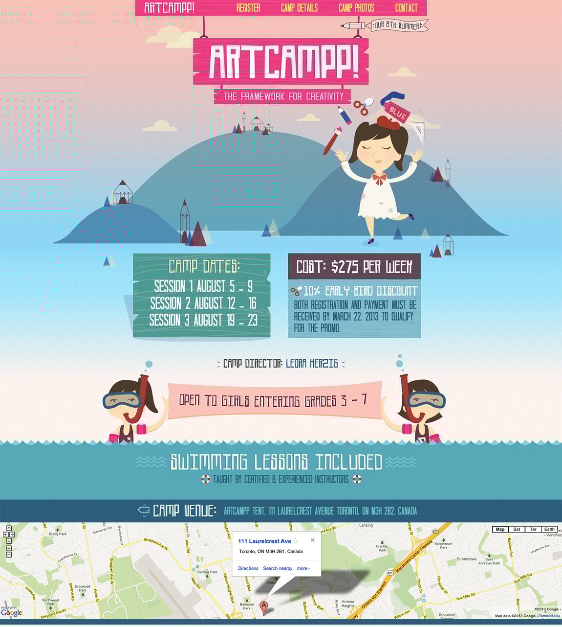 Artcampp 2013 Website Screenshot