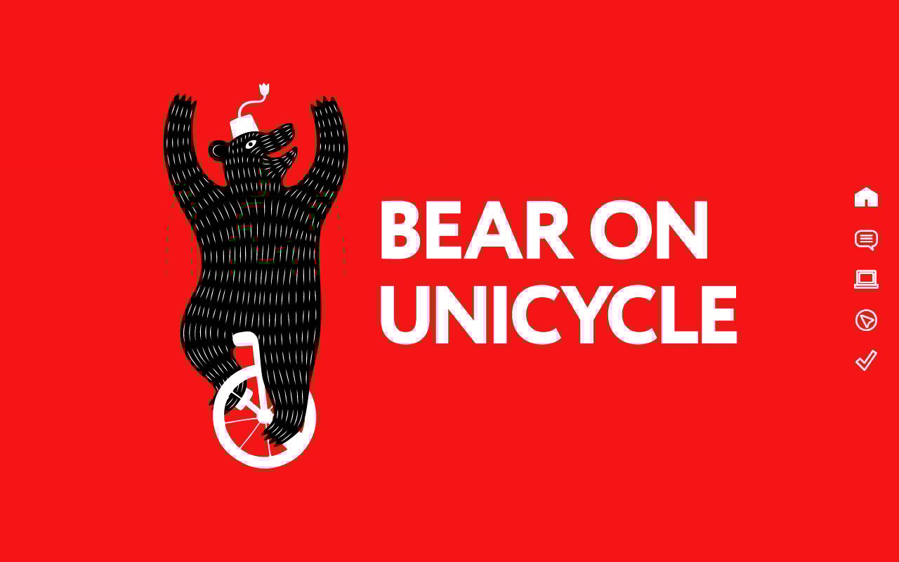 Bear On Unicycle Website Screenshot