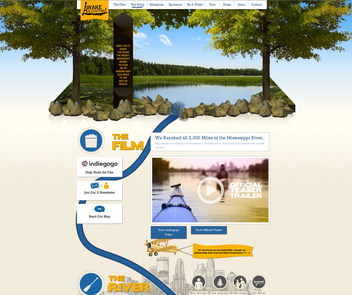 Awake In The Current Website Screenshot