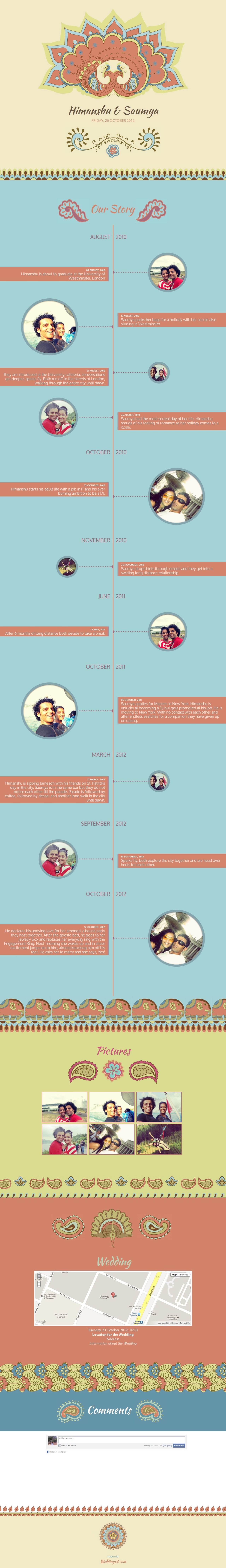 Saumya & Himanshu Wedding Website Screenshot