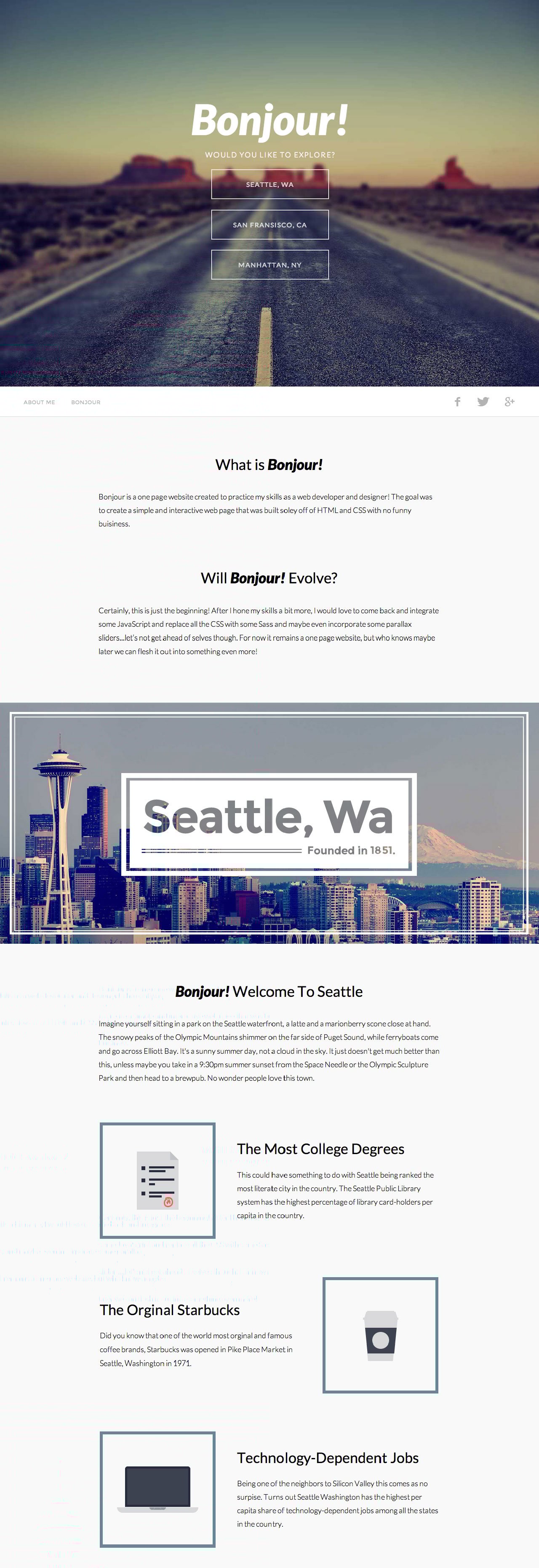 Bonjour! Website Screenshot