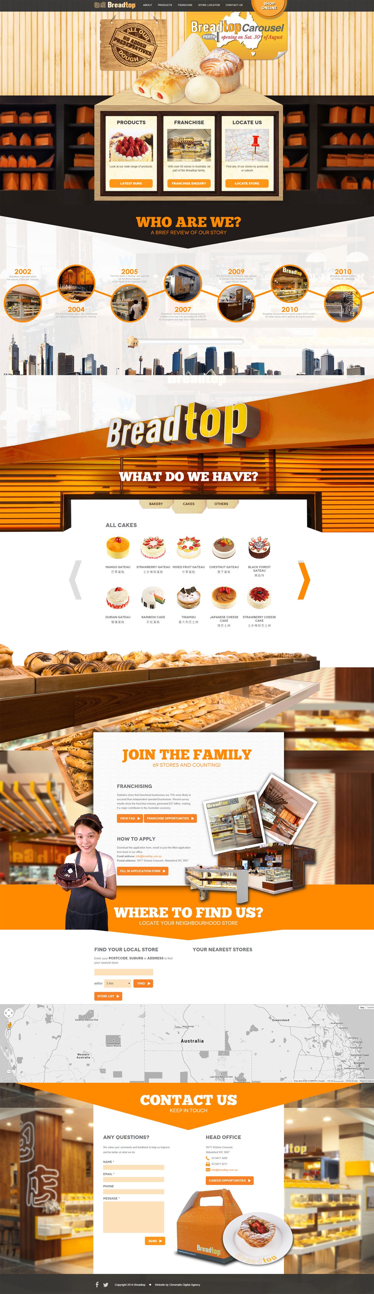 Breadtop Website Screenshot
