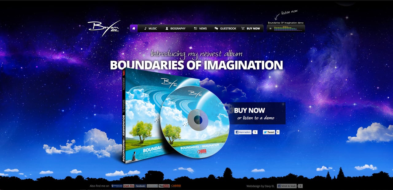 Bryan EL music Website Screenshot