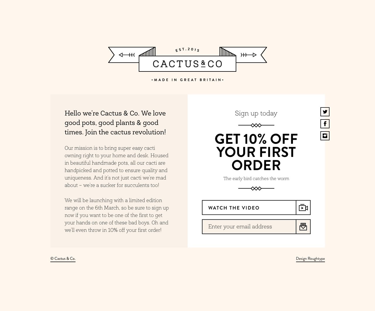 Catcus & Co. Website Screenshot