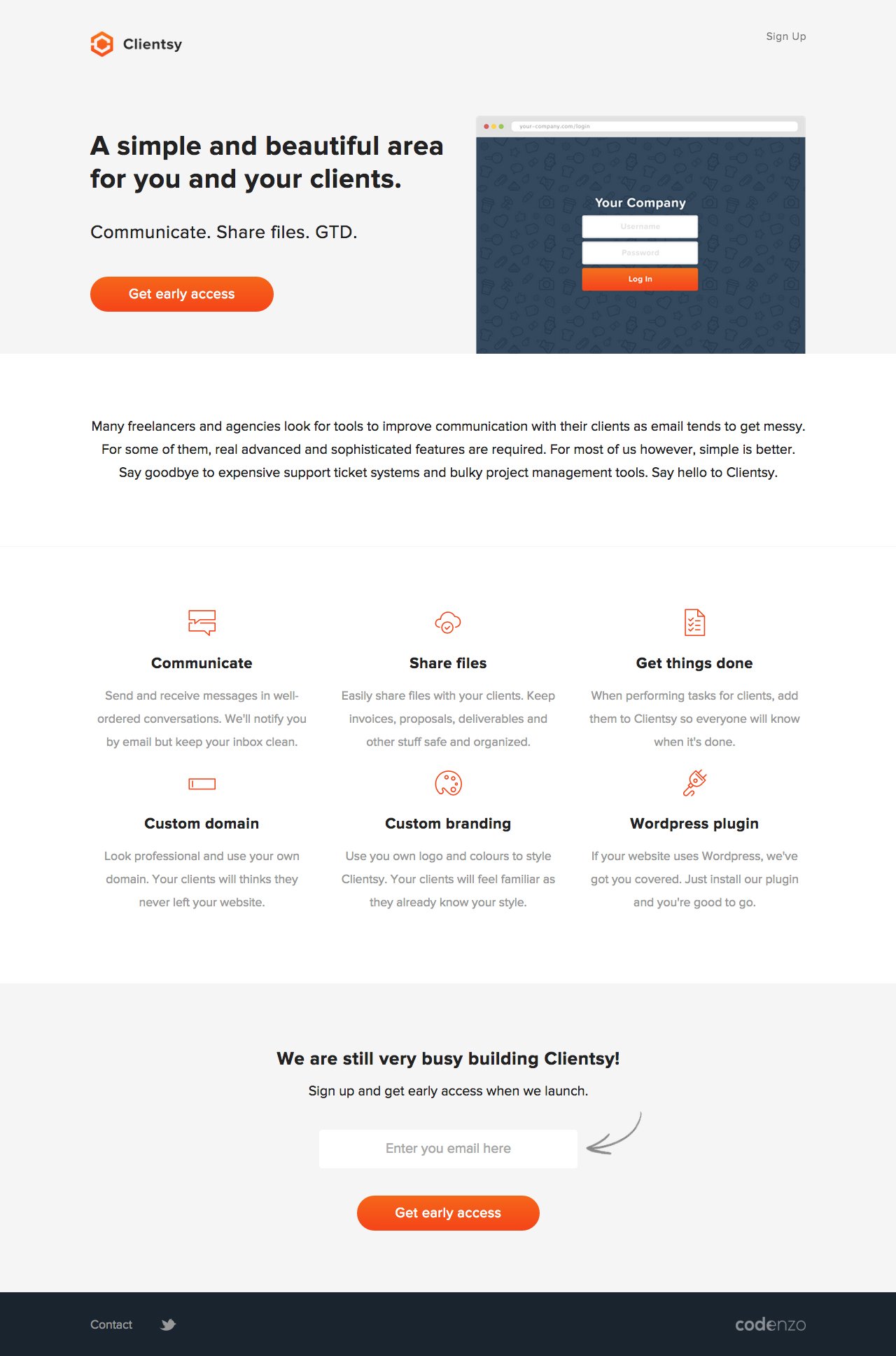 Clientsy Website Screenshot