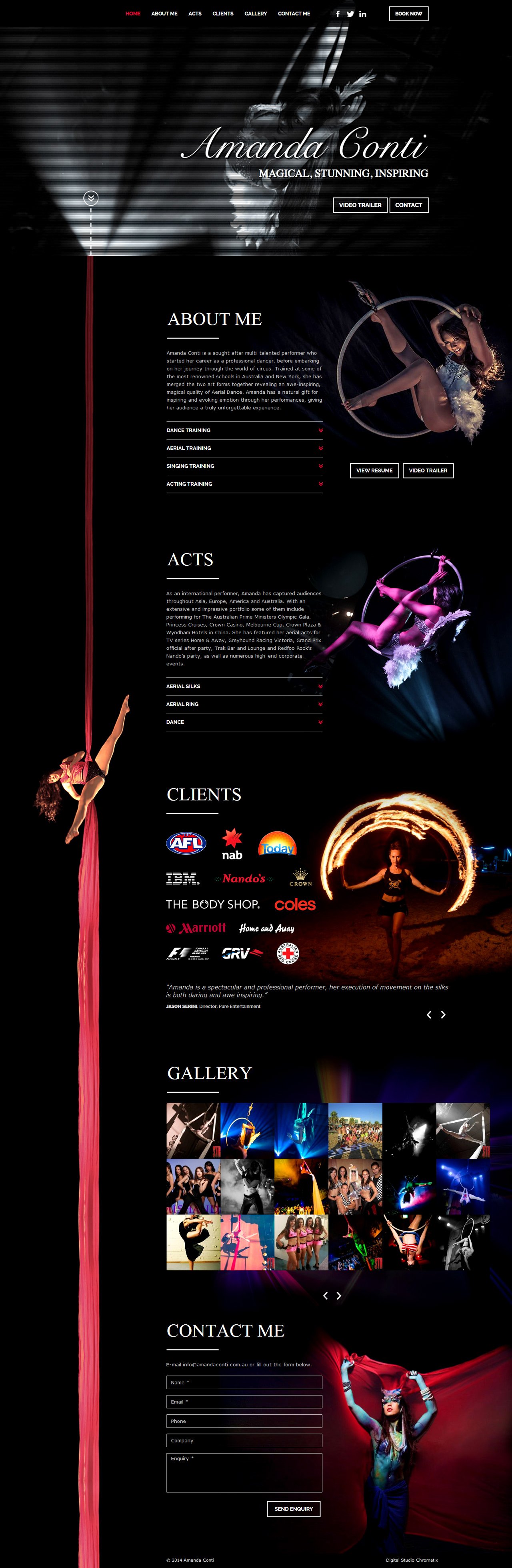 Amanda Conti Website Screenshot