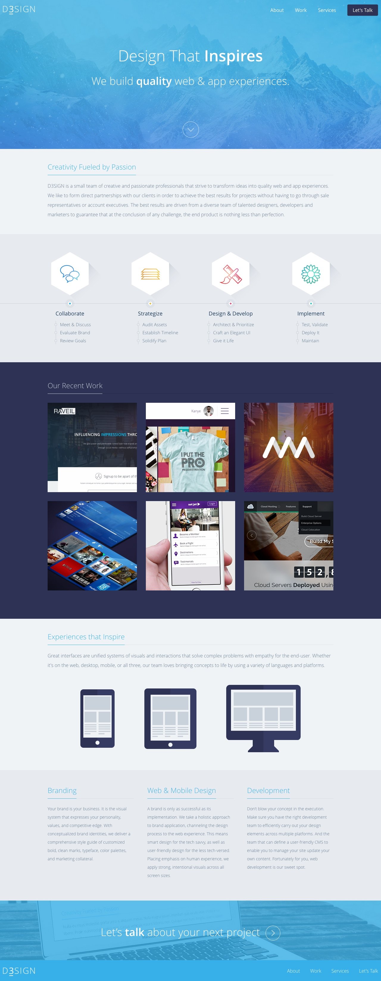 D3SIGN Website Screenshot