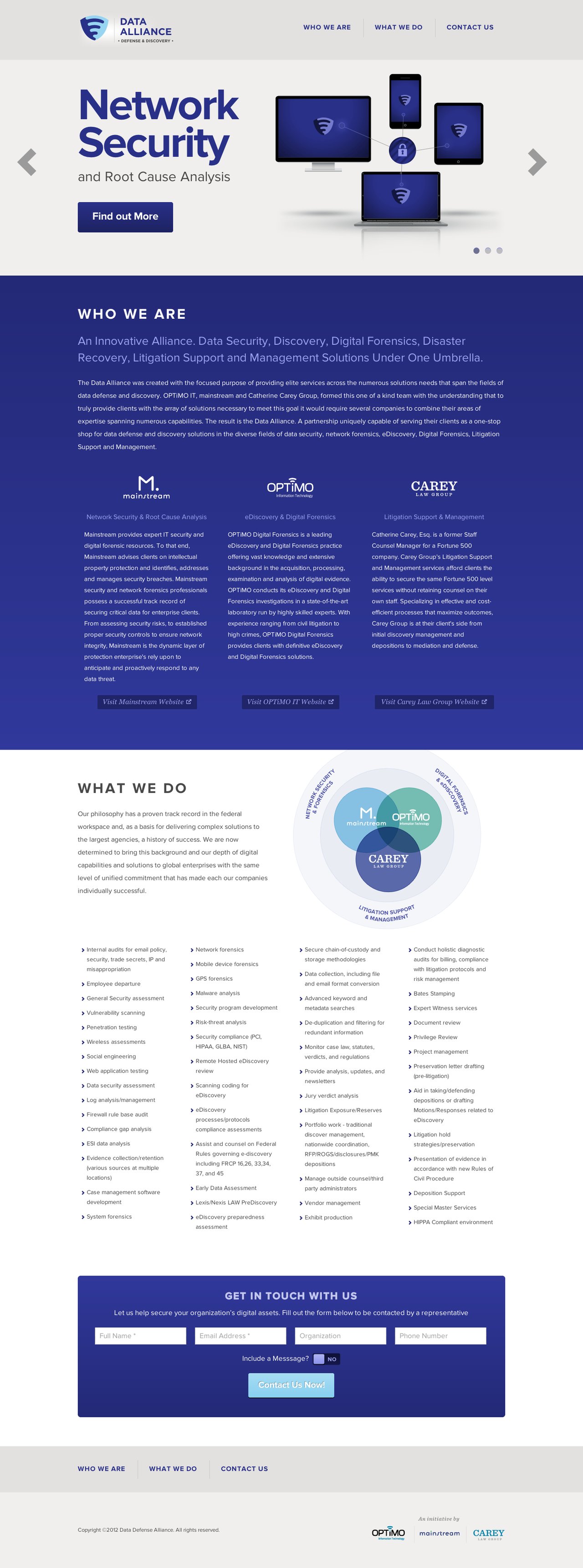 Data Alliance Website Screenshot