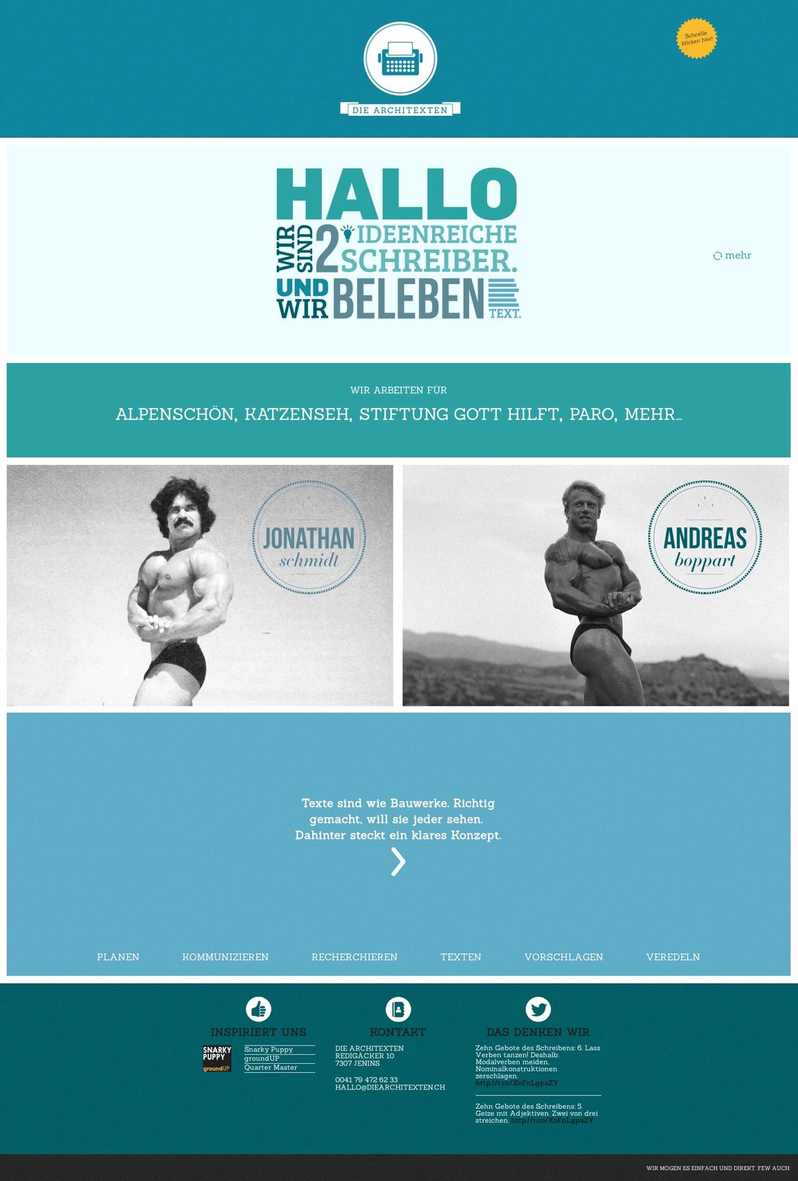 Die Architexten Website Screenshot