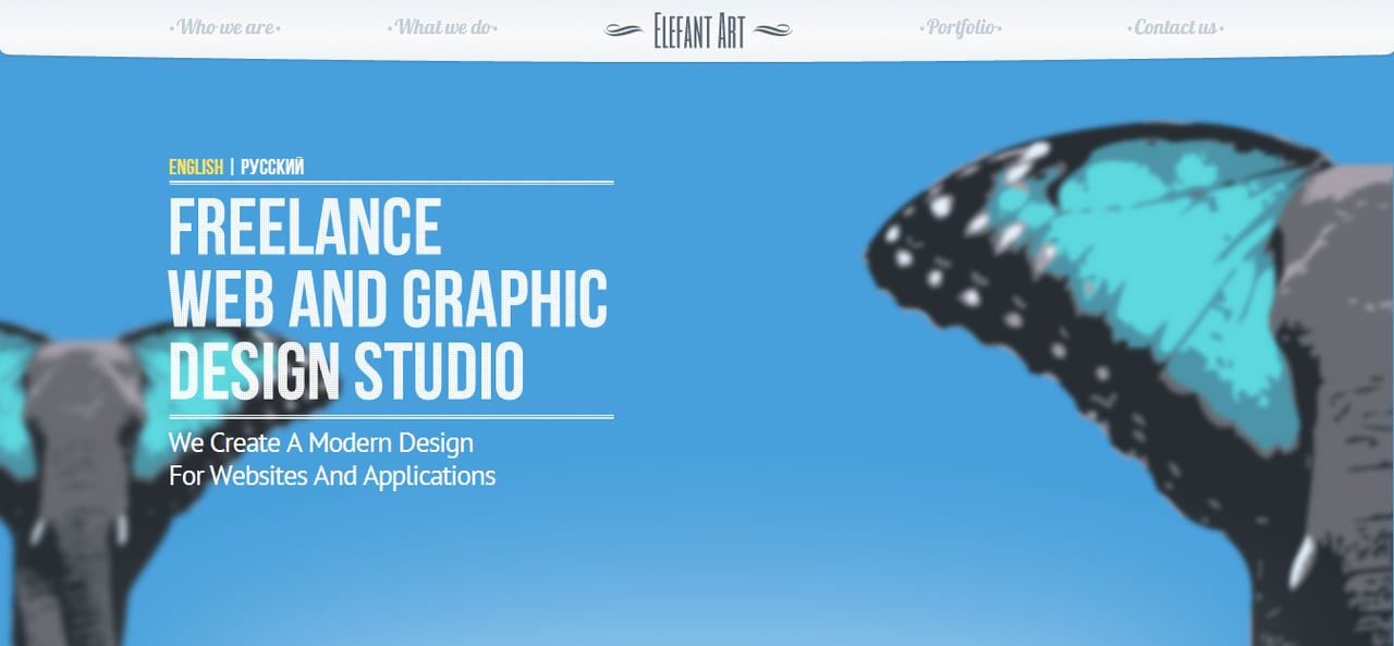 Elefant Art Website Screenshot