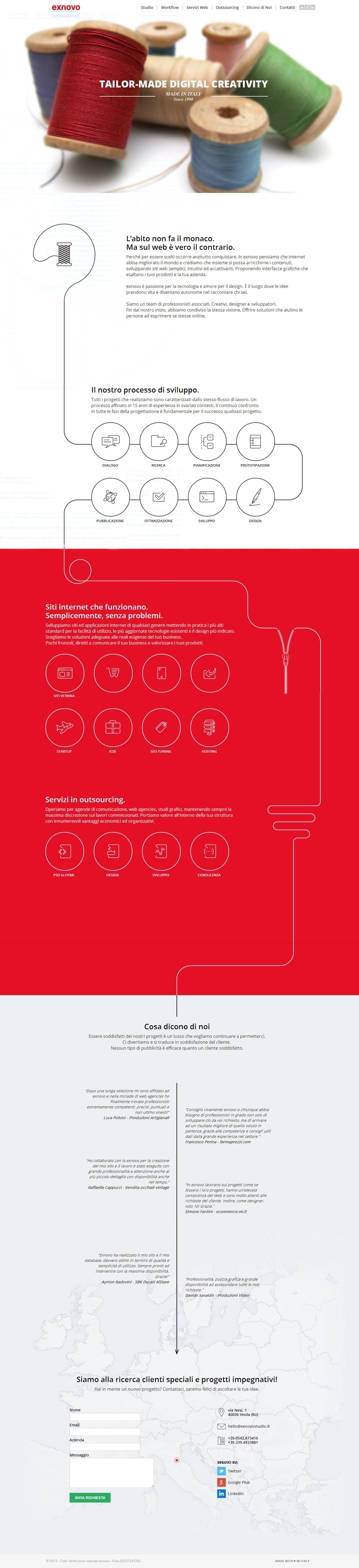 Exnovo Website Screenshot