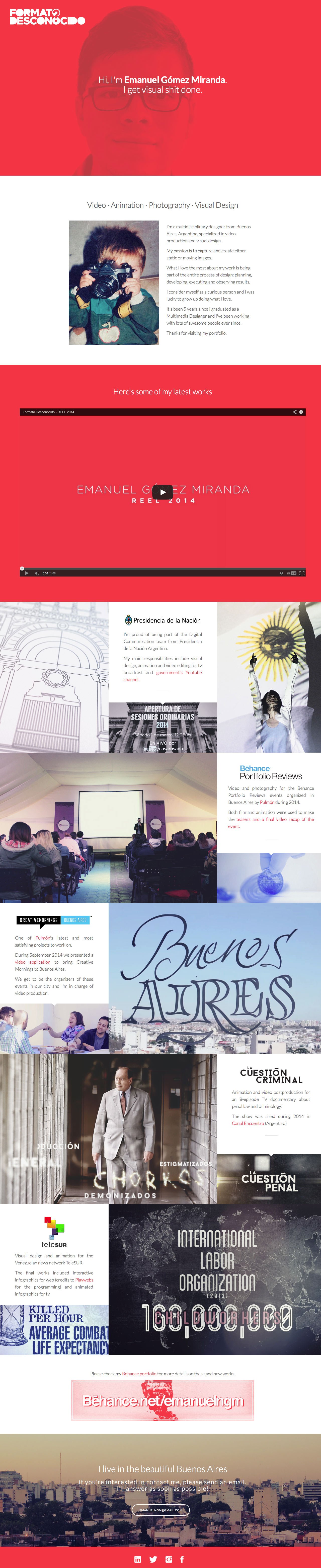 Formato Desconocido Website Screenshot