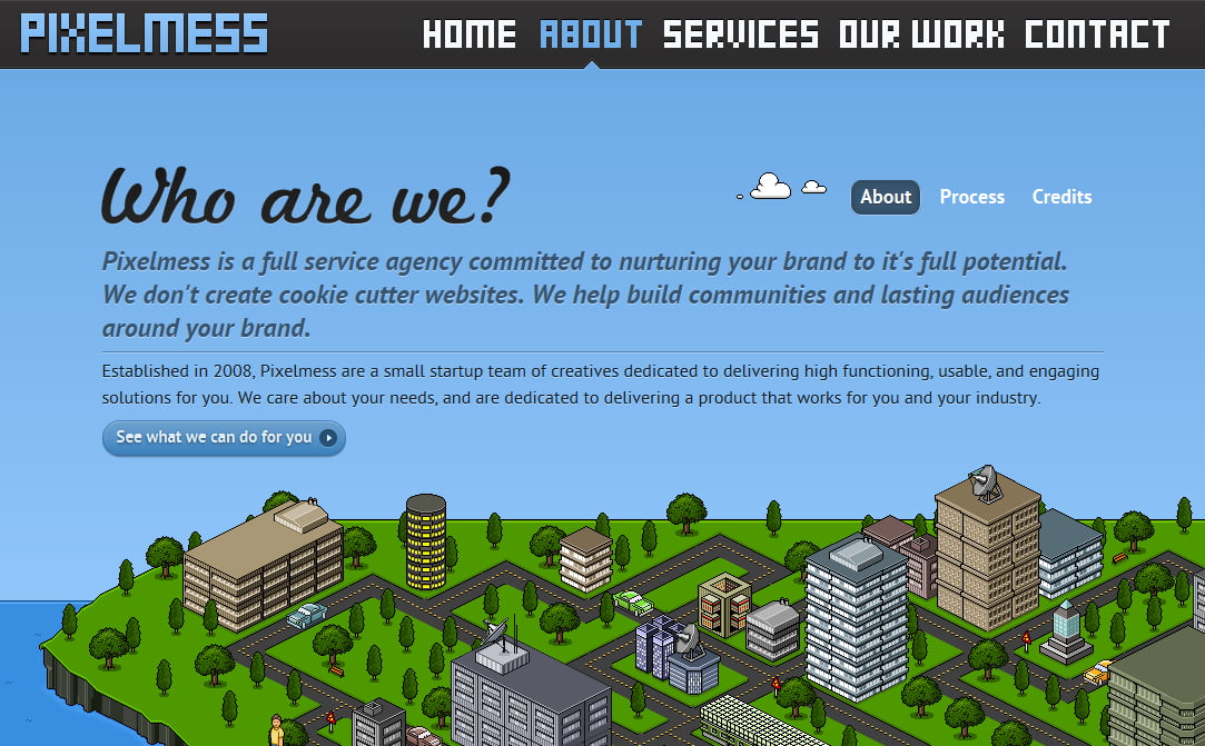 Pixelmess Website Screenshot